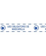 Cinta de señalización PVC 72 x 50 m: USO OBLIGATORIO DE MASCARILLA Cinta de señalización PVC 72 x 50 m: USO OBLIGATORIO DE MASCARILLA