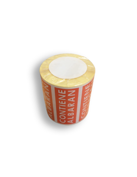 Rollo etiqueta adhesiva "CONTIENE ALBARAN" (120 x 50 mm - 1.000 Uds) Rollo etiqueta adhesiva "CONTIENE ALBARAN" (120 x 50 mm - 1.000 Uds)