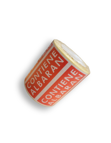 Rollo etiqueta adhesiva "CONTIENE ALBARAN" (120 x 50 mm - 1.000 Uds) Rollo etiqueta adhesiva "CONTIENE ALBARAN" (120 x 50 mm - 1.000 Uds)