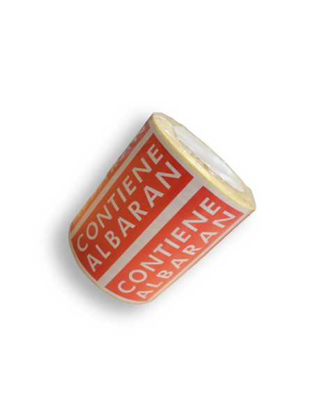 Rollo etiqueta adhesiva "CONTIENE ALBARAN" (120 x 50 mm - 1.000 Uds) Rollo etiqueta adhesiva "CONTIENE ALBARAN" (120 x 50 mm - 1.000 Uds)