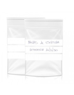 Bolsas polietileno con autocierre y bandas de escritura (25 x 35 cm - 1000 Uds) 2