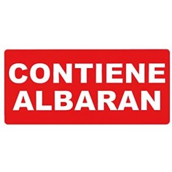 Rollo etiqueta adhesiva "CONTIENE ALBARAN" (120 x 50 mm - 1.000 Uds) 2