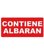 Rollo etiqueta adhesiva "CONTIENE ALBARAN" (120 x 50 mm - 1.000 Uds) Rollo etiqueta adhesiva "CONTIENE ALBARAN" (120 x 50 mm - 1.000 Uds)