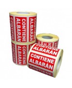 Rollo etiqueta adhesiva "CONTIENE ALBARAN" (120 x 50 mm - 1.000 Uds) Rollo etiqueta adhesiva "CONTIENE ALBARAN" (120 x 50 mm - 1.000 Uds)