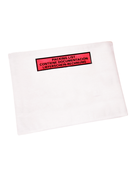 Sobres transparentes ¨Contiene Documentación¨ (228 x 165 mm - 1000 Uds)
