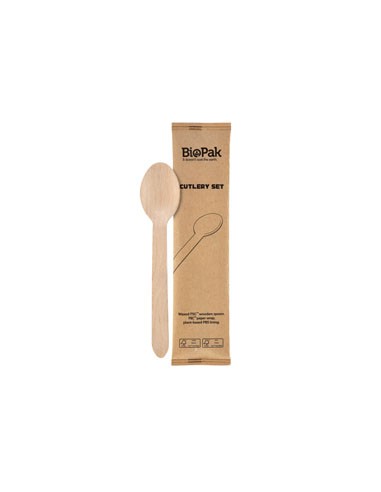 Cuchara embalaje 16 cm Natural (25 Uds / 50 Uds / 250 Uds) Cuchara embalaje 16 cm Natural (25 Uds / 50 Uds / 250 Uds)