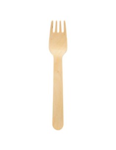 Tenedor de madera Petit 16 cm Natural (100 Uds / 1000 Uds)