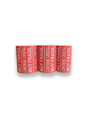 Rollo etiqueta adhesiva "CONTIENE CRISTAL MUY FRAGIL" (120 x 50 mm - 1000 Uds) Rollo etiqueta adhesiva "CONTIENE CRISTAL MUY FRAGIL" (120 x 50 mm - 1000 Uds)