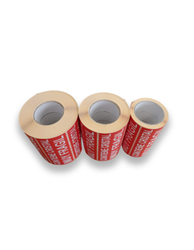 Rollo etiqueta adhesiva "CONTIENE CRISTAL MUY FRAGIL" (120 x 50 mm - 1000 Uds) Rollo etiqueta adhesiva "CONTIENE CRISTAL MUY FRAGIL" (120 x 50 mm - 1000 Uds)