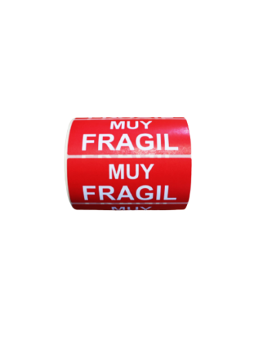 Rollo etiqueta adhesiva "MUY FRAGIL" (120 x 50 mm - 1.000 uds) Rollo etiqueta adhesiva "MUY FRAGIL" (120 x 50 mm - 1.000 uds)
