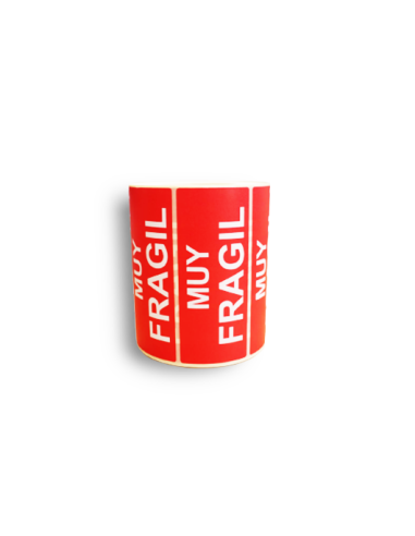 Rollo etiqueta adhesiva "MUY FRAGIL" (120 x 50 mm - 500 Uds) Rollo etiqueta adhesiva "MUY FRAGIL" (120 x 50 mm - 500 Uds)