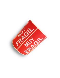 Rollo etiqueta adhesiva "MUY FRAGIL" (120 x 50 mm - 500 Uds)