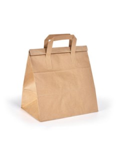 Bolsa de papel kraft (240 x 170 x 290 mm - Marrón - 25 / 50 / 100 / 250 Uds)