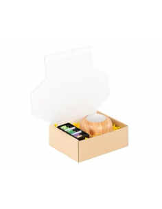 Caja Postal Ecommerce (Marrón y Blanco - 280 x 230 x 110 mm - 42 Uds)