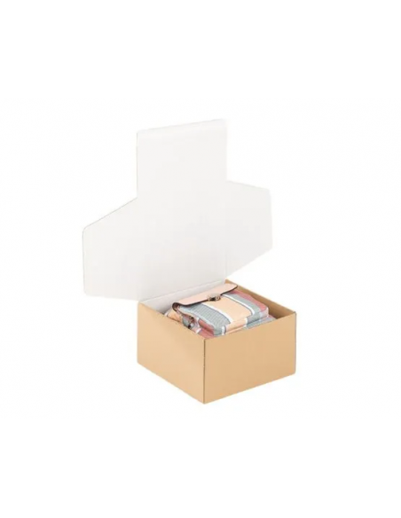 Caja Postal Ecommerce con Cierre Adhesivo (Marrón y Blanco - 320 x 320 x 200 mm - 36 Uds)