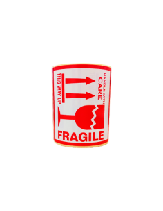 Rollo etiqueta adhesiva "This Way Up, Handle With Care, Fragile" (10 x 10 cm - 250 Uds) 2