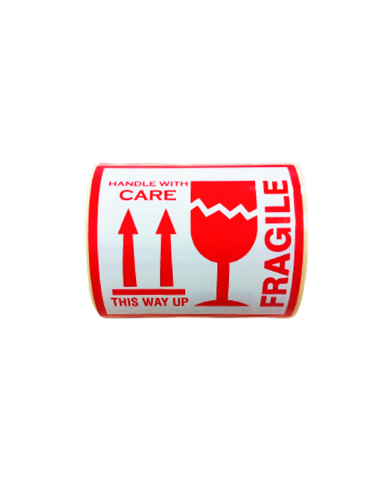 Rollo etiqueta adhesiva "This Way Up, Handle With Care, Fragile" (10 x 10 cm - 250 Uds) Rollo etiqueta adhesiva "This Way Up, Handle With Care, Fragile" (10 x 10 cm - 250 Uds)