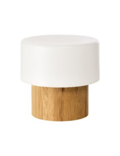 Lámpara LED Sister bambú (110 x Ø 110 mm - Blanco)