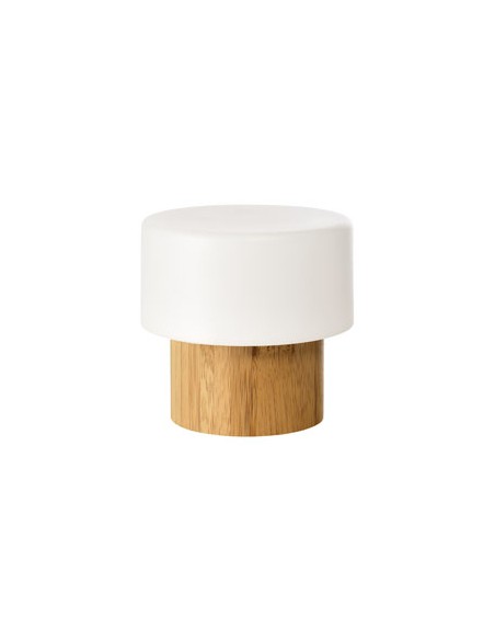 Lámpara LED Sister bambú (110 x Ø 110 mm - Blanco)