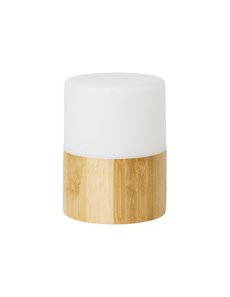 Lámpara LED Bright bambú (105 x Ø 75 mm - Blanco)