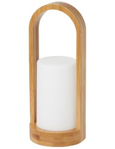 Lámpara LED Easy bambú (240 x Ø 100 mm - Blanco)