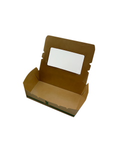 Caja Kraft con Ventana 900 ml (50 Uds)