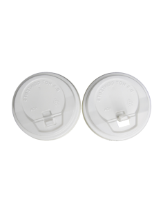 Tapa Blanca Sip Cerrada Vasos 8 oz / 12 oz Ø 80 mm (50 Uds)