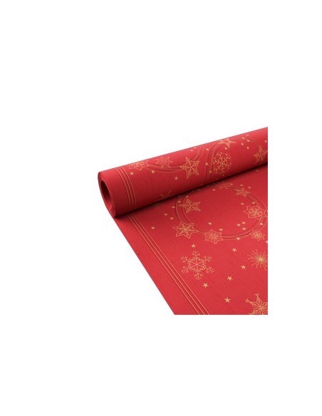 Rollo Mantel Desechable (1,18 x 25 m - Star Shine Red - 2 Uds)
