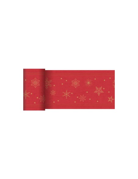 Camino de mesa Desechable (0,15 x 20 m - Star Shine Rojo)