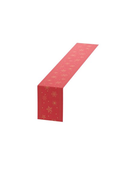Camino de mesa Desechable (0,15 x 20 m - Star Shine Rojo)