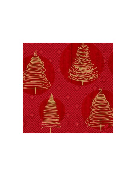 Servilleta Desechable (40 x 40 cm - 3 capas - Elegant Trees)