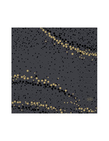 Servilleta Desechable (33 x 33 cm - 3 capas - Golden Stardust Negro) Servilleta Desechable (33 x 33 cm - 3 capas - Golden Stardust Negro)
