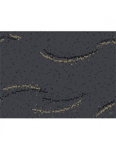 Mantelito Desechable (30 x 40 cm - Golden Stardust Black)