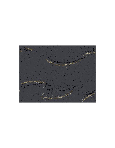 Mantelito Desechable (30 x 40 cm - Golden Stardust Black)