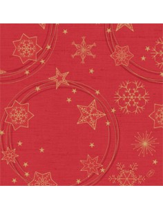 Servilleta Desechable (40 x 40 cm - 4 capas - Star Shine Rojo)