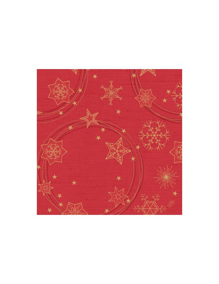Servilleta Desechable (40 x 40 cm - 4 capas - Star Shine Rojo)
