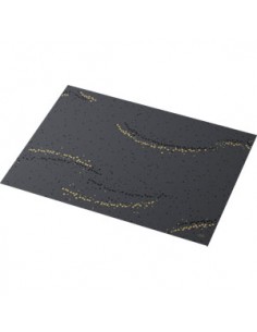 Mantelito Desechable (30 x 40 cm - Golden Stardust Black) 2
