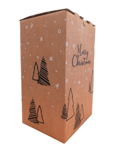 Caja Lote Kraft 4 Botellas (360 x 220 x 180 - Impresa Navidad) Caja Lote Kraft 4 Botellas (360 x 220 x 180 - Impresa Navidad)