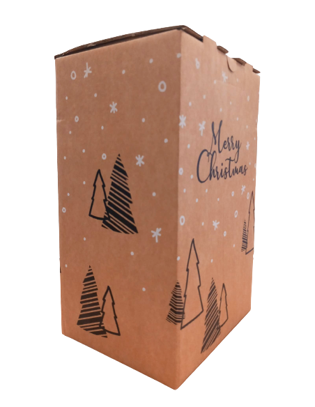 Caja Lote Kraft 4 Botellas (360 x 220 x 180 - Impresa Navidad) Caja Lote Kraft 4 Botellas (360 x 220 x 180 - Impresa Navidad)