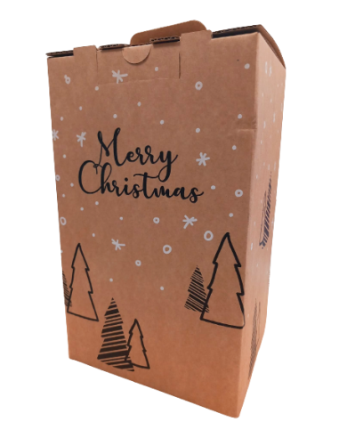 Caja Lote Kraft 4 Botellas (360 x 220 x 180 - Impresa Navidad) Caja Lote Kraft 4 Botellas (360 x 220 x 180 - Impresa Navidad)