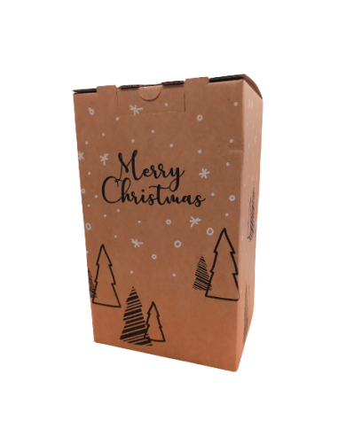 Caja Lote Kraft 4 Botellas (360 x 220 x 180 - Impresa Navidad) Caja Lote Kraft 4 Botellas (360 x 220 x 180 - Impresa Navidad)