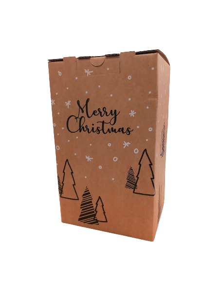 Caja Lote Kraft 4 Botellas (360 x 220 x 180 - Impresa Navidad) Caja Lote Kraft 4 Botellas (360 x 220 x 180 - Impresa Navidad)