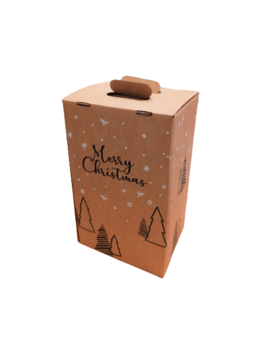 Caja Lote Kraft 4 Botellas (360 x 220 x 180 - Impresa Navidad) Caja Lote Kraft 4 Botellas (360 x 220 x 180 - Impresa Navidad)