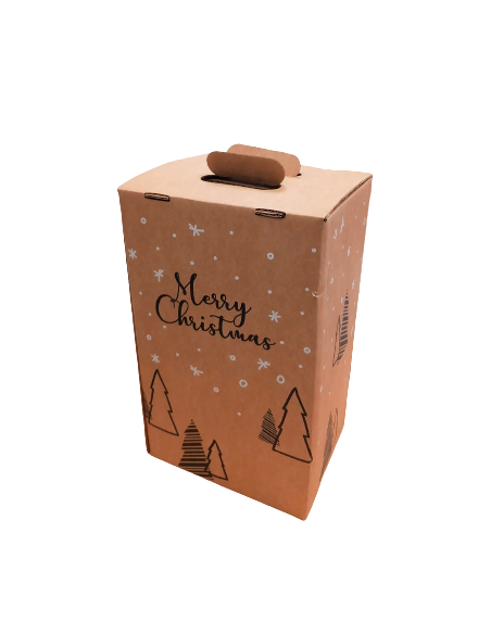 Caja Lote Kraft 4 Botellas (360 x 220 x 180 - Impresa Navidad) Caja Lote Kraft 4 Botellas (360 x 220 x 180 - Impresa Navidad)