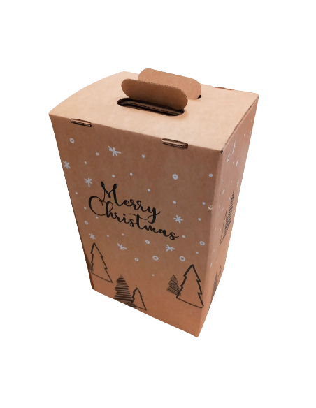 Caja Lote Kraft 4 Botellas (360 x 220 x 180 - Impresa Navidad) Caja Lote Kraft 4 Botellas (360 x 220 x 180 - Impresa Navidad)